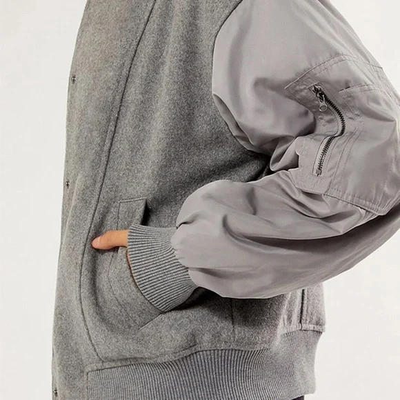 (NWT) PacSun Wool Bomber Varsity Jacket - Picture 3 of 4